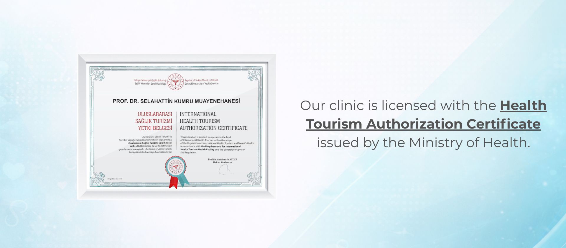 Health Tourism Authorization Certificate
